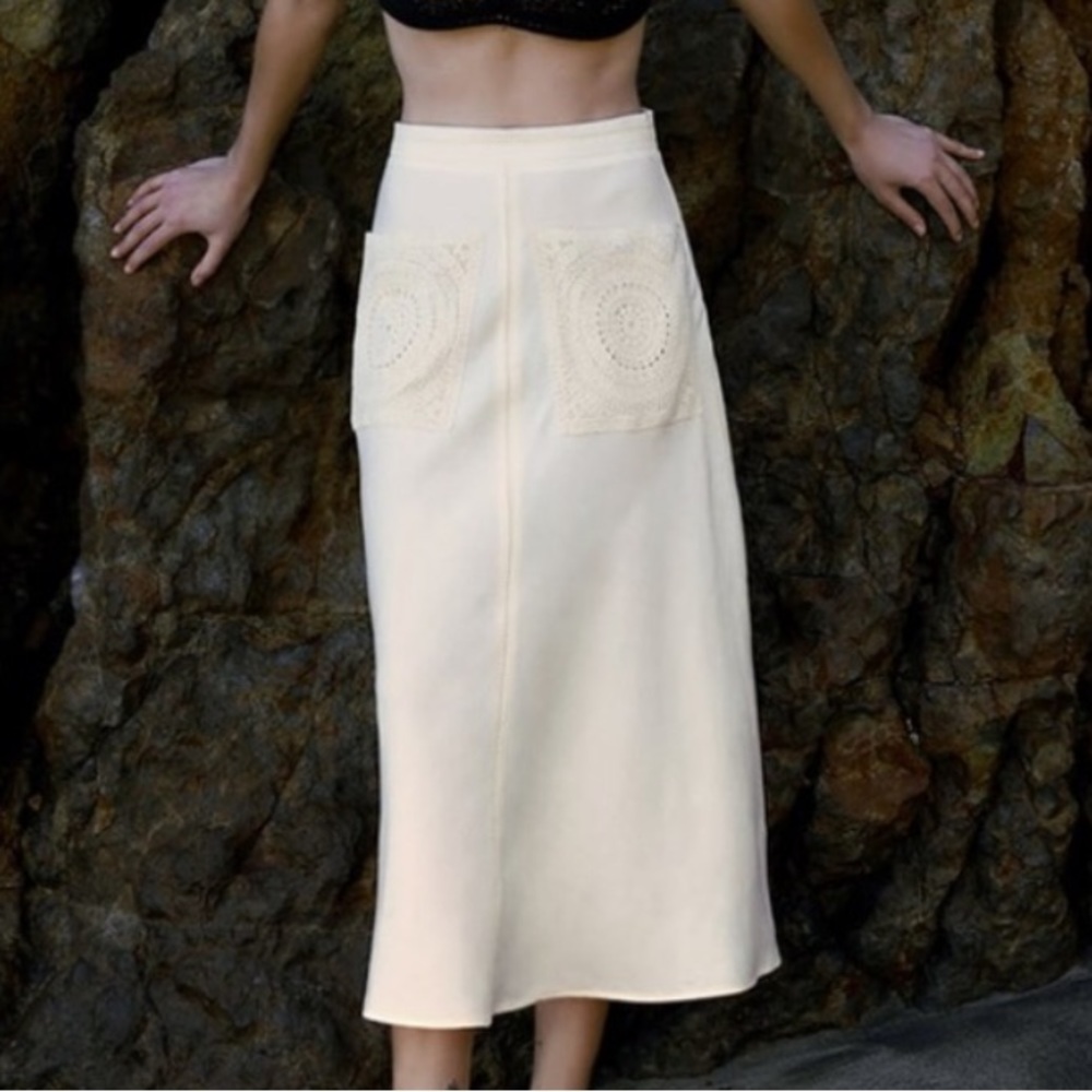 Crochet midi skirt